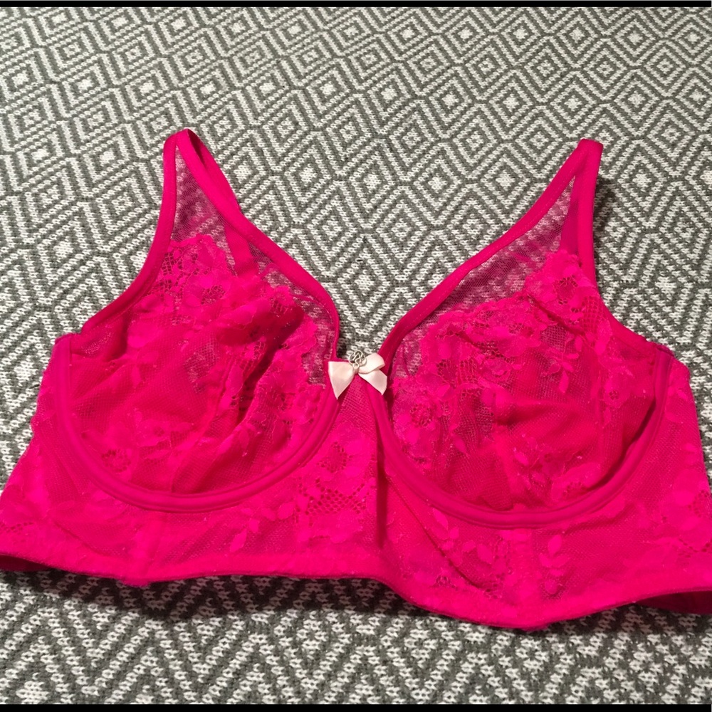 Body by Victoria Hot Pink Unlined Demi Buste Bra